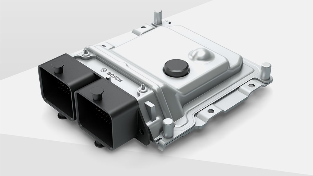Detailed view of Engine control unit for high-performance bikes