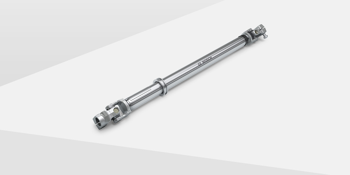 The variable steering shaft for a steering system that can be modularly combined