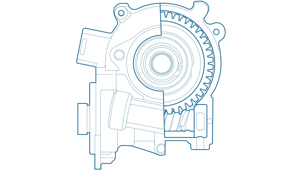 Aufbau des Schraubradgetriebes
